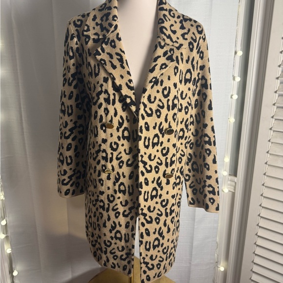 Kasper Tan and Black Blazer Classic Leopard Print - Picture 1 of 9